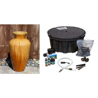 Closed Top FNT3936 Ceramic Vase Complete Fountain Kit Vase Fountain Blue Thumb